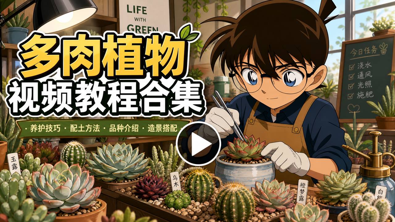 萝莉岛多肉植物视频教程合集